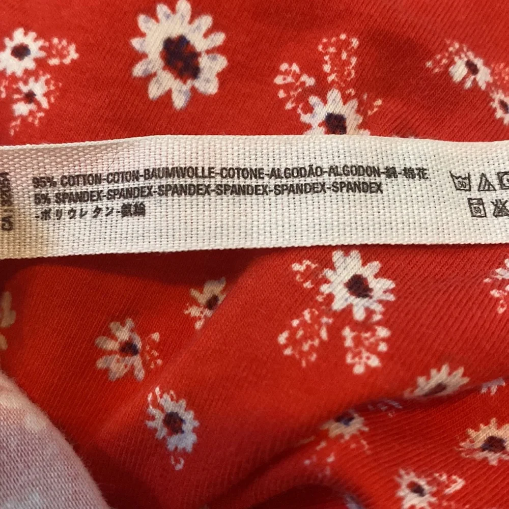 Free People Red Floral Print Body Suit - Small - Picture 9 of 9